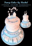 welcome baby cake blue and white - 1.jpg