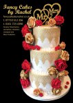 Gold Lace and red roses wedding cake - 1.jpg