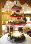 fountain wedding cake at Nawaab banqueting hall - 1.jpg