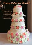 peach and white roses wedding cake - 1.jpg