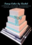 wedding cake, piped details, blue ribbon - 1.jpg
