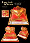 Red Gold Cushions engagement cake - 1.jpg