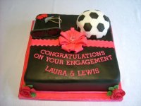 Football engagement cake