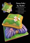 Green and Purple cushion mehndi cake - 1.jpg