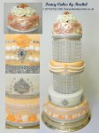 287- peach wedding cake with crystals - 1.jpg