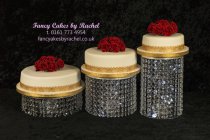 473 - crystal wedding cake with gold lace and red roses - 1 - Copy.jpg