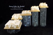 487 - crystal wedding cake with gold and white roses - 1.jpg