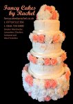 peach and ivory roses wedding cake - 1.jpg