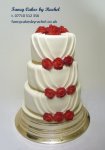 pleats wedding cake with roses - 1.jpg