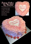heart cake with buttercream roses
